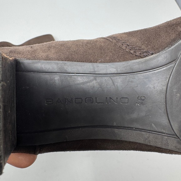 Bandolino Women Brown Suede Buckle Ankle Boots Block Heel Zip Up Size 9.5 M - Picture 8 of 9